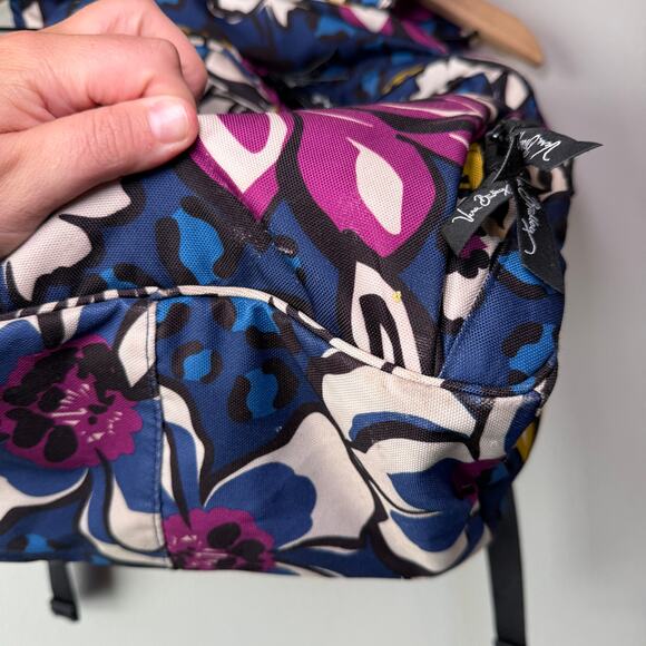 Vera Bradley Lighten Up African Violet Floral Print Large Backpack - Picture 5 of 8